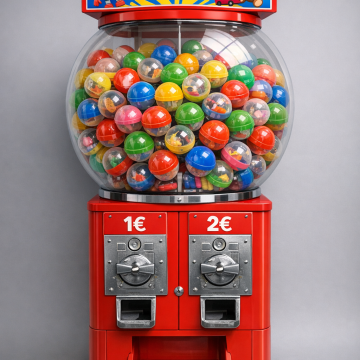 Location Distributeur de jouets à capsules avec monnayeur